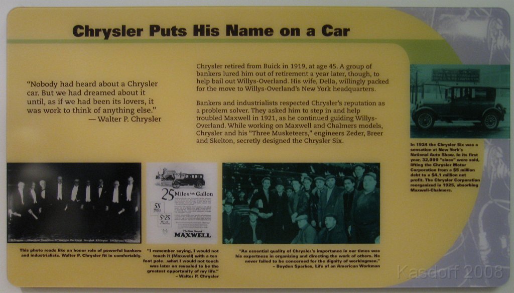 Chrysler Walter - Car Museum 2008 0100.jpg - A visit to the Walter P Chrysler museum located on the grounds of the sprawling Chrysler complex in Auburn Hills Michigan. A great collection of Chrysler brands through the years, AMC, Dodge, Willys, and others.